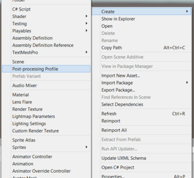 Post Processing Profile – Postprocessprofile スクリプト – DADYA
